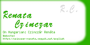 renata czinczar business card